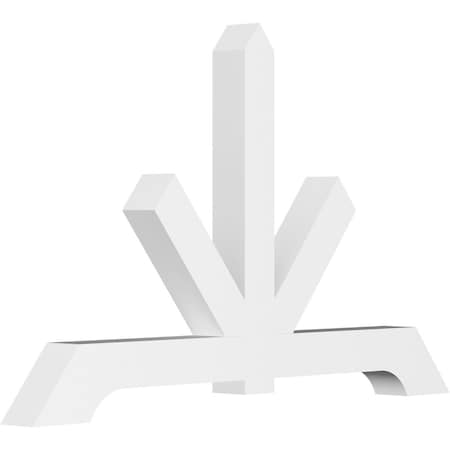 Ekena Millwork Vanguard Architectural Grade PVC Gable Bracket, 84"W x 52 1/2"H x 6"D x 6"F, 15/12 Pitch GBP084X53X0606VAN00